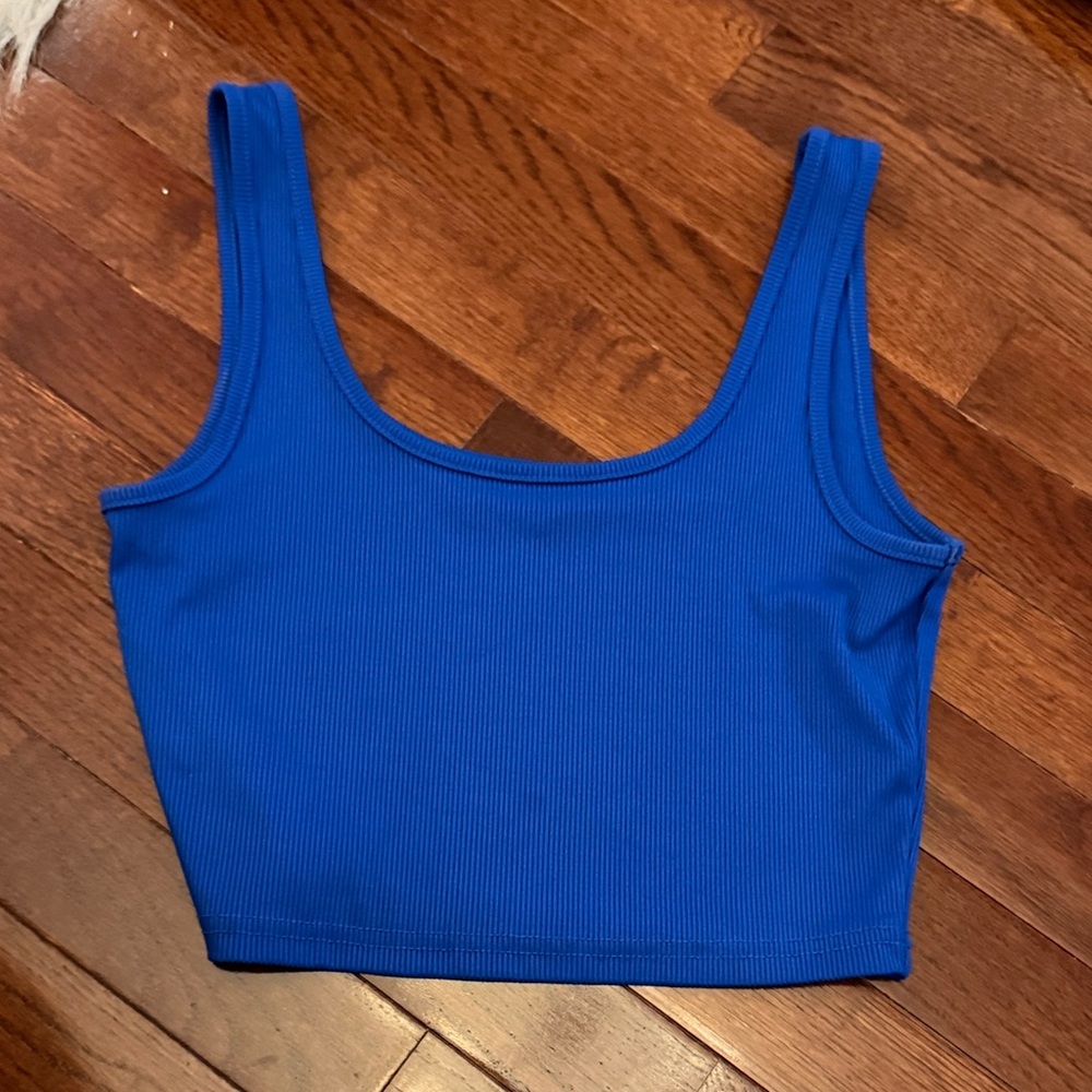 SHEIN Navy Ribbed Tank Top